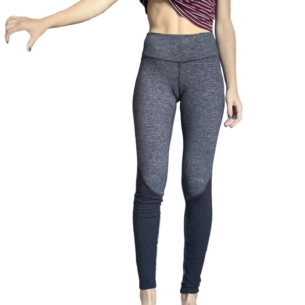 🪗Lululemon Athletica Charcoal and Black Leggings size 8GUC…